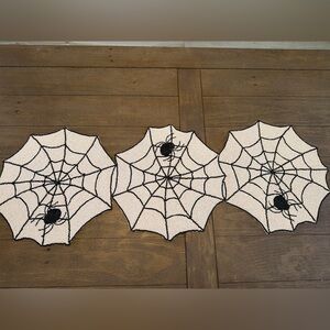 Beaded Spider Web Runner in Cream and Black